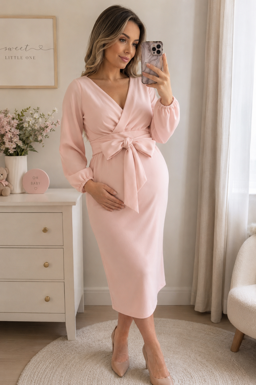 Blume London Pink Maternity Dress - (Size 14)