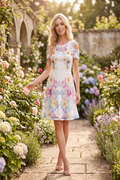 Lipsy Garden Lace Dress - (Size 12)