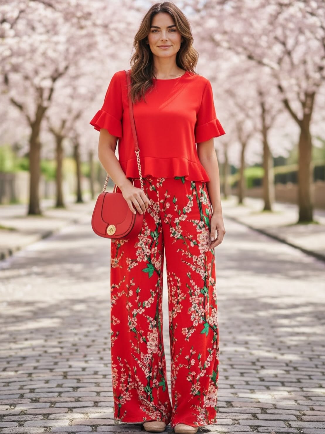 Red Floral Bloom Set
