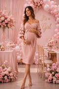 Boohoo Dusty Rose Maternity Dress - (Size 12)