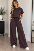 River Island Chocolate Brown Relaxed Co-Ord Set- (Size M)
